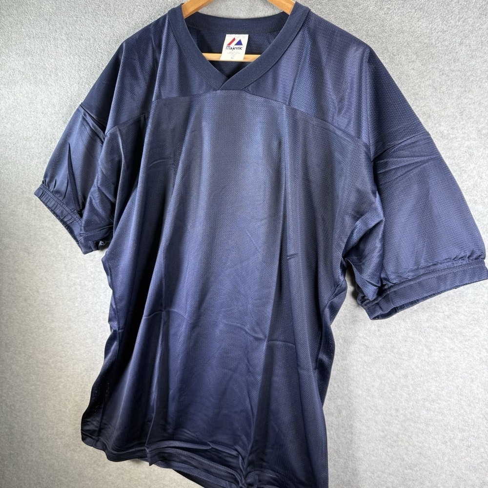 Vintage Majestic Men's‎ Blue Athletic Mesh Practice Football Jersey Size XL USA - Picture 5 of 11
